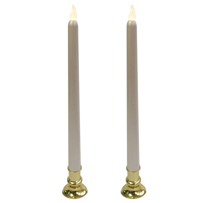 The Holiday Aisle® 2 Piece LED Taper Unscented Candle Set Wayfair